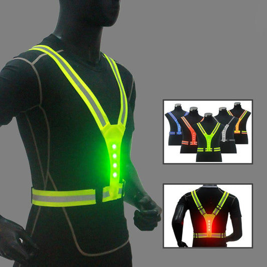 LED High Visibility Outdoor Sport Running Cycling Reflective Safety Vest