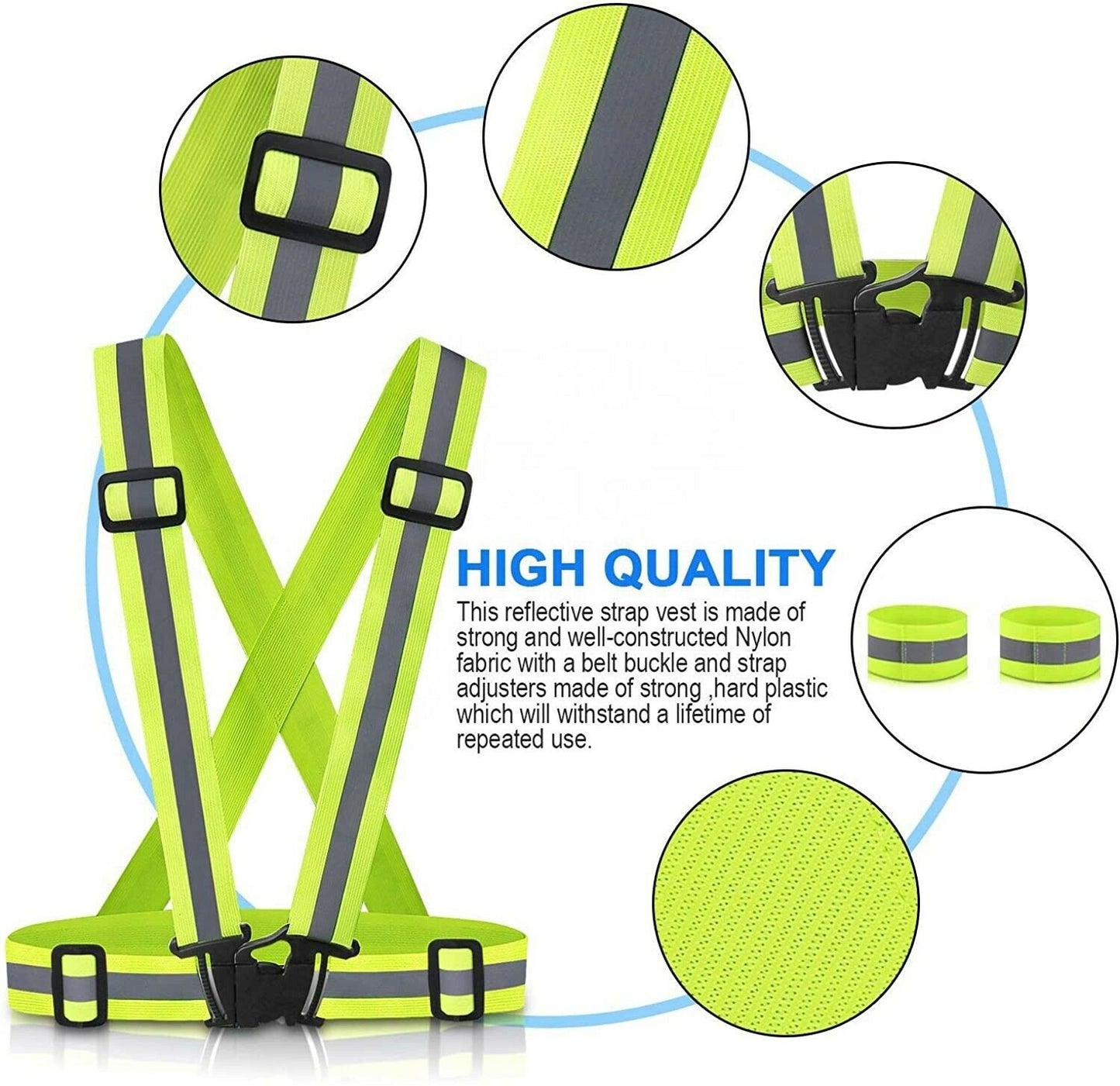 Reflective Vest with Reflector Bands