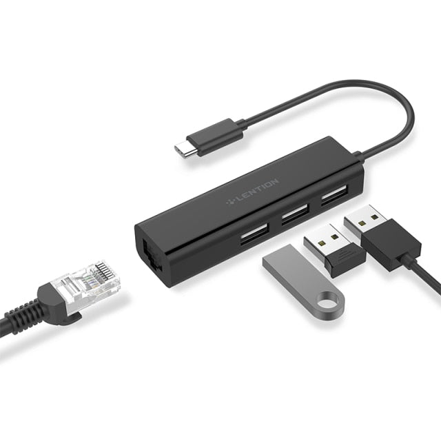 USB C Gigabit Ethernet Hub