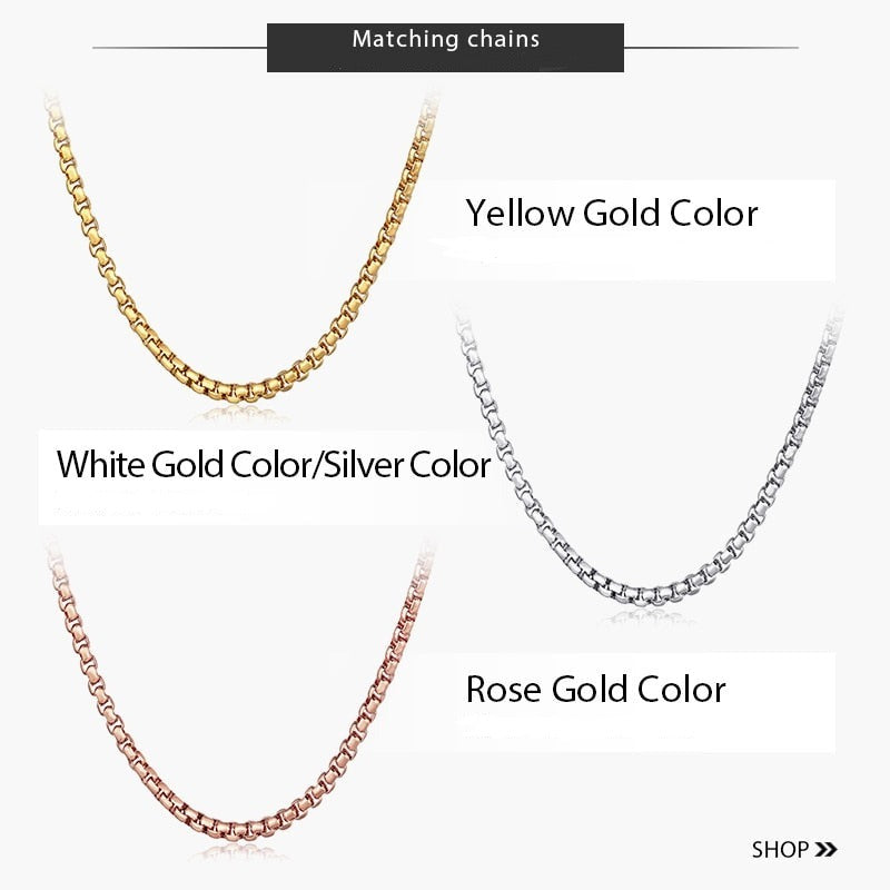Rose-Gold / Black / Gold & Silver Box-Link Chains