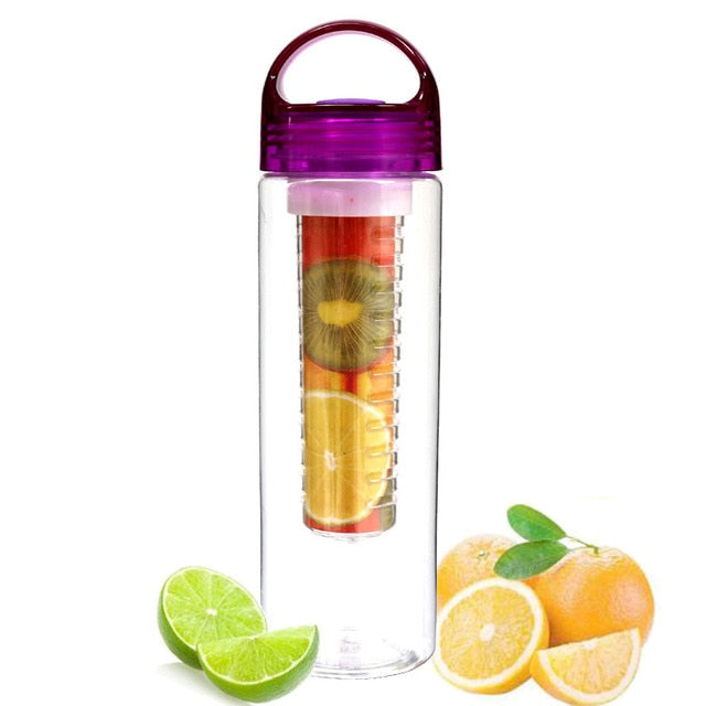 700ML Plastic Fruit Infuser Juice Shaker Sports Lemon Water Bottle