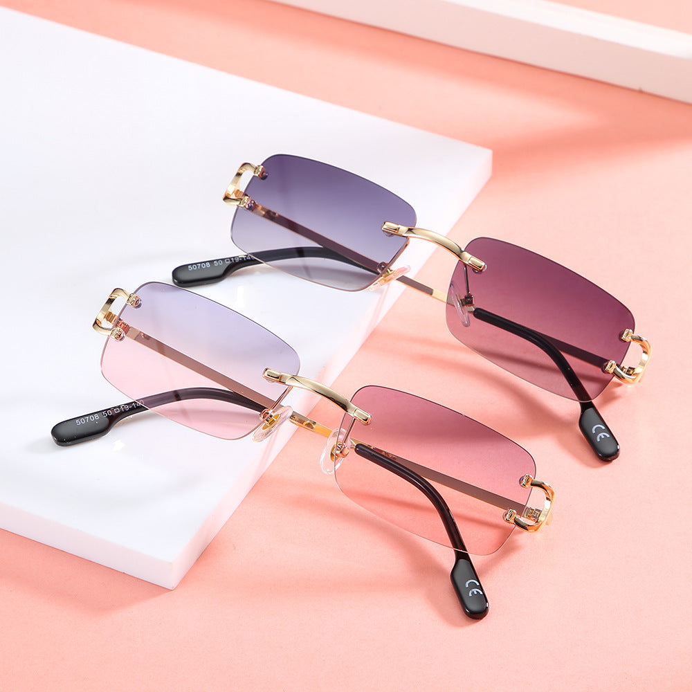Frameless Sun Glasses for Women - Gradient Lens - UV400